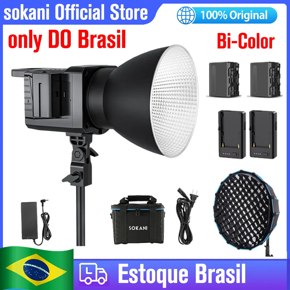 (Brasil in Stock) Sokani X100 Bi Color LED Video Light Photography Lighting Fill Lamp For Video Photos Filmmakers