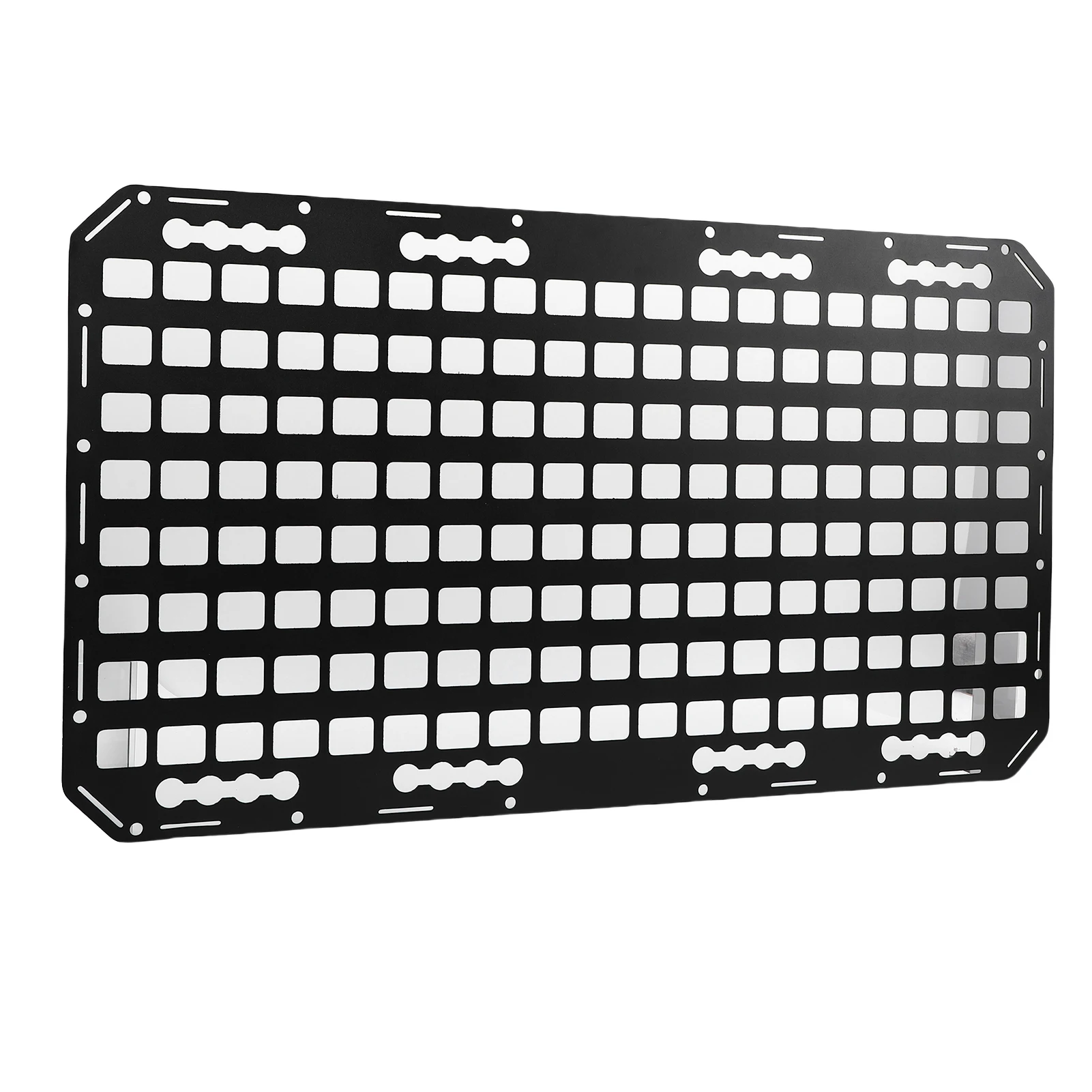 

Truck Bed Molle Panel Aluminum 17x30x0.08in Side Truck Bed Molle Panel Rack System for Sedans SUVs Pickups Trucks RVs Trailers