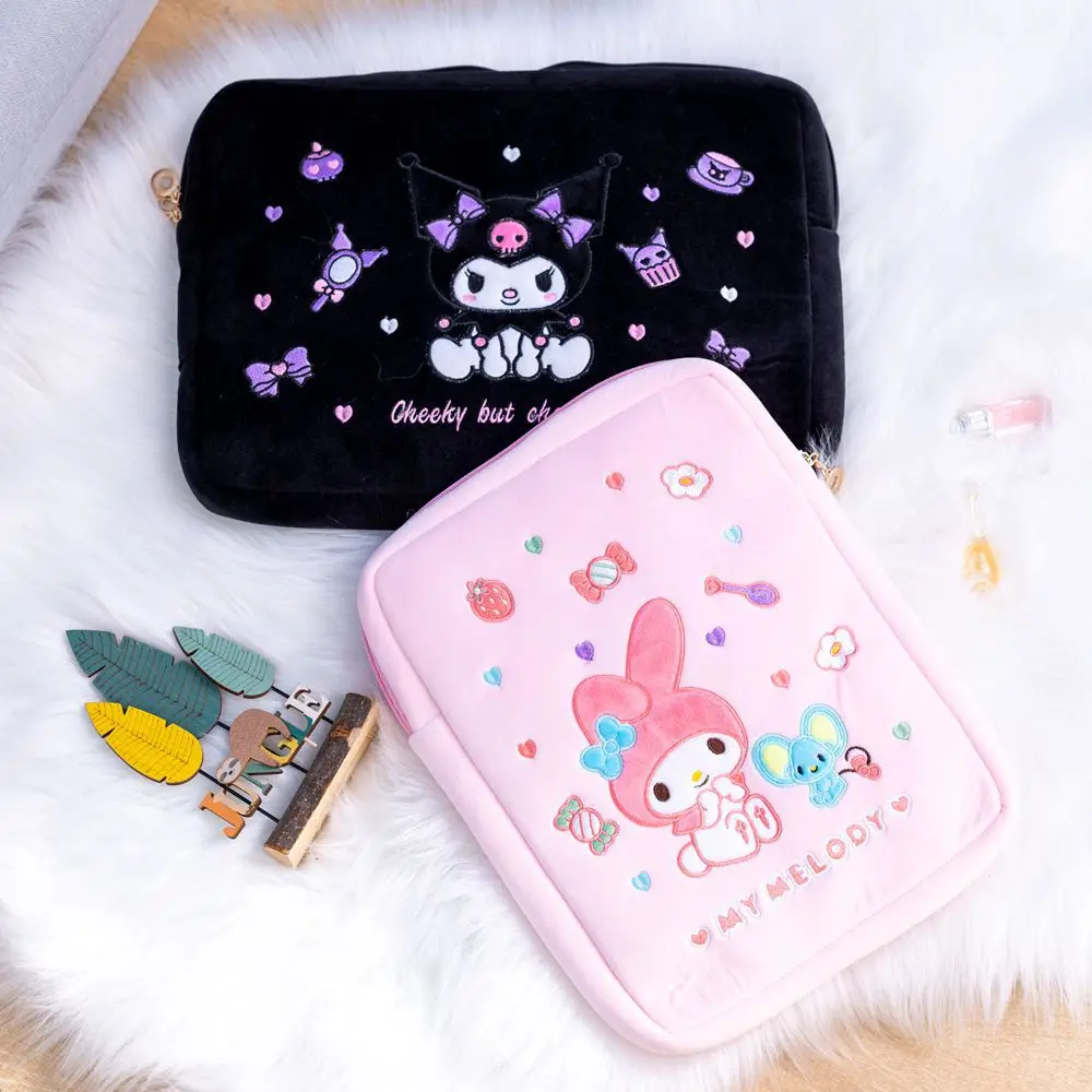 Kuromi-funda de felpa con dibujos animados de Hello Kitty para tableta portátil, bolsa para iPad Air 4, Ipad Pro 9,7, 10,8, 13, 14,5, 15 pulgadas