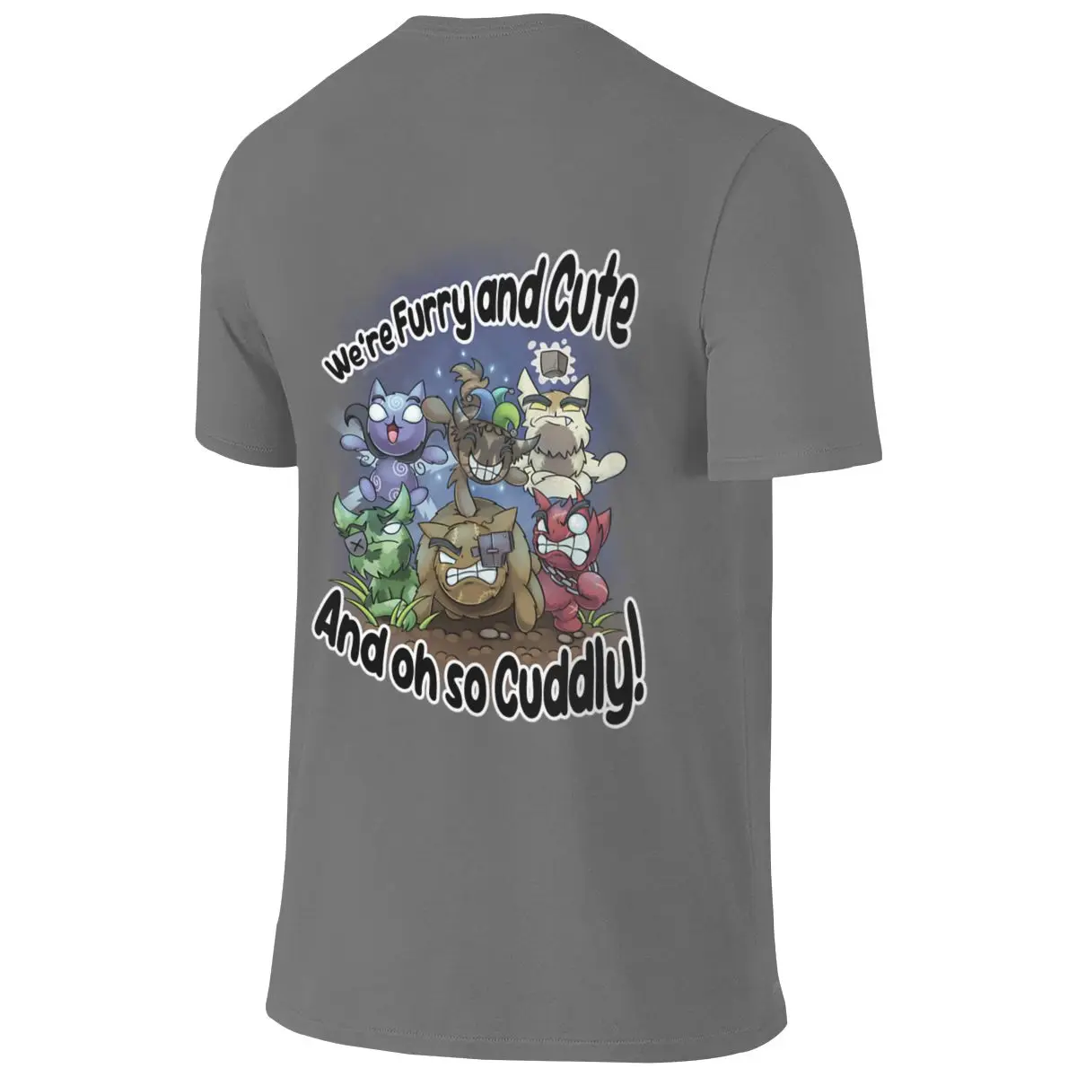 Mewgenics Alley Cats T-Shirt Korean Style Reversible T-shirt Street Personality Three-Dimensional Printing Basic Tee