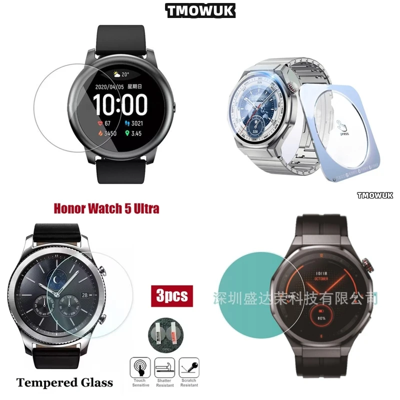 

For Honor Watch5 Ultra 9H HD Clear Anti - Scratch Tempered Glass Screen Protector Film