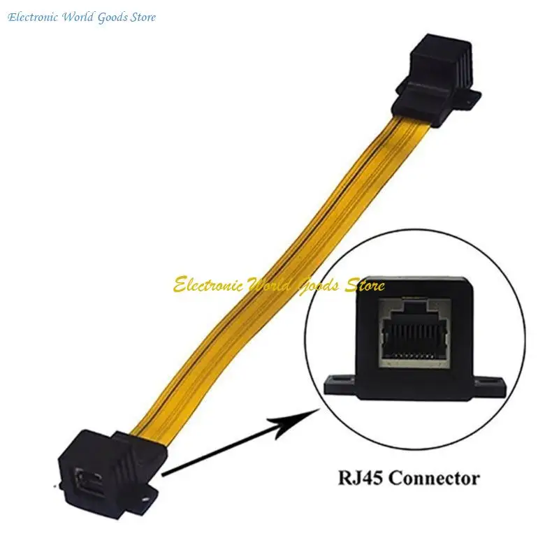 CAT6 كابل إيثرنت مسطح RJ45 موصل الحائط كابل مرن لتركيب الإنترنت سلك السرعة 30 سم للتركيب على الحائط #3