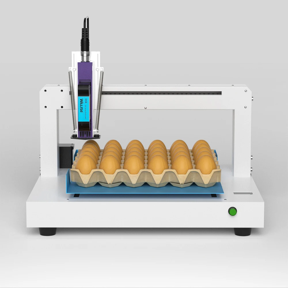 Single Head Automatic Egg Inkjet Printer for Label Expiry Date stamp Durable Inkjet Logo Barcode Printing Coding Machine On Eggs