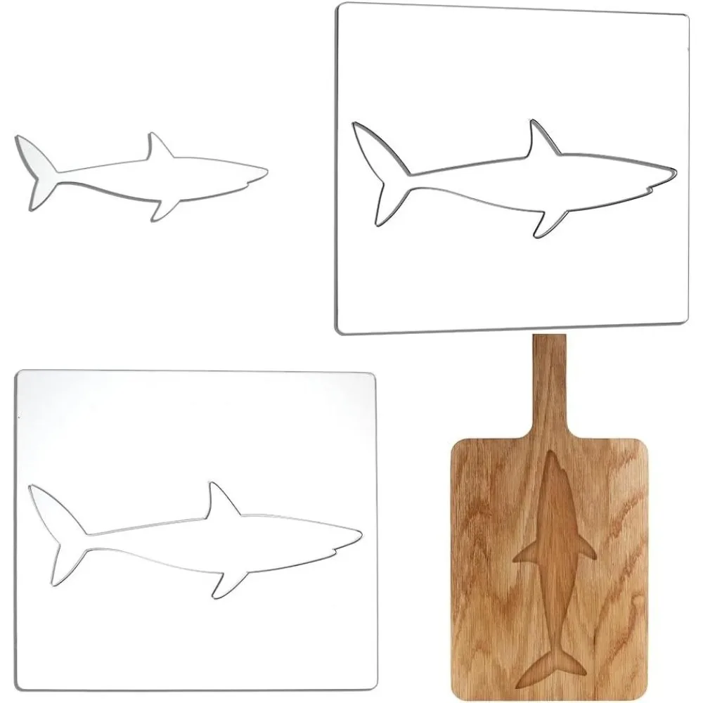 2 PCS Acrylic Router Templates Transparent Router Template 5mm Thick Router Inlay Template for Craft Projects Tracing