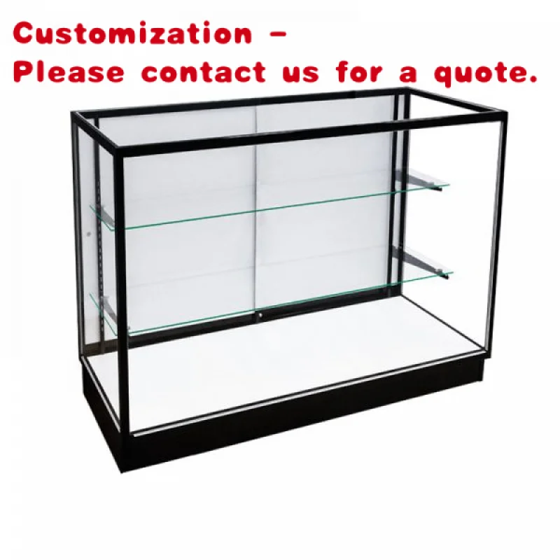 

custom.Modern Full Glass Display Cabinet with Durable Shelves Mobile and Smoke Shop Use Shopping Mall Application