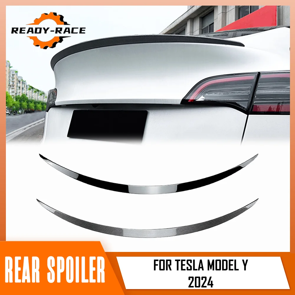 

For Tesla Model Y 2024 Car Rear Trunk Tail Wing P Style Spoiler ABS Material Car Body Kits