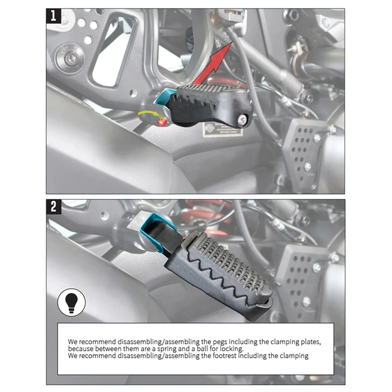 Motorcycle Passenger Footpeg Lowering Kit Adjustment Foot Rests Pedal For  Pan America 1250 Special RA1250