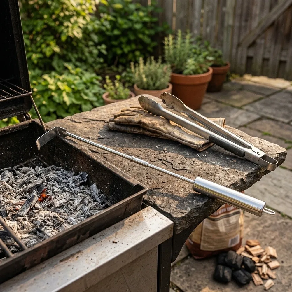 For Post Bbq Cleanup Charcoal Ash Tool Fireplace Ash Remover Ergonomic Handle Cleaning Tool Cleaning Tool For Charcoal Grills
