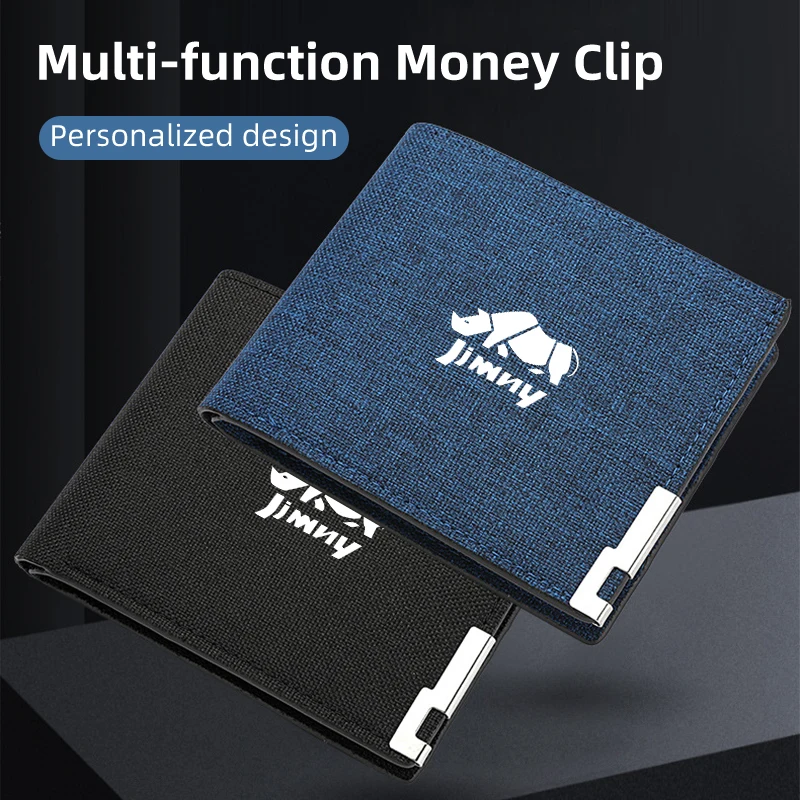 Car Logo Men Wallet Credit Card Holder Coin Organiser Folding Wallet For Suzuki Grand Vitara SX4 Swift Jimny Kizashi Liana