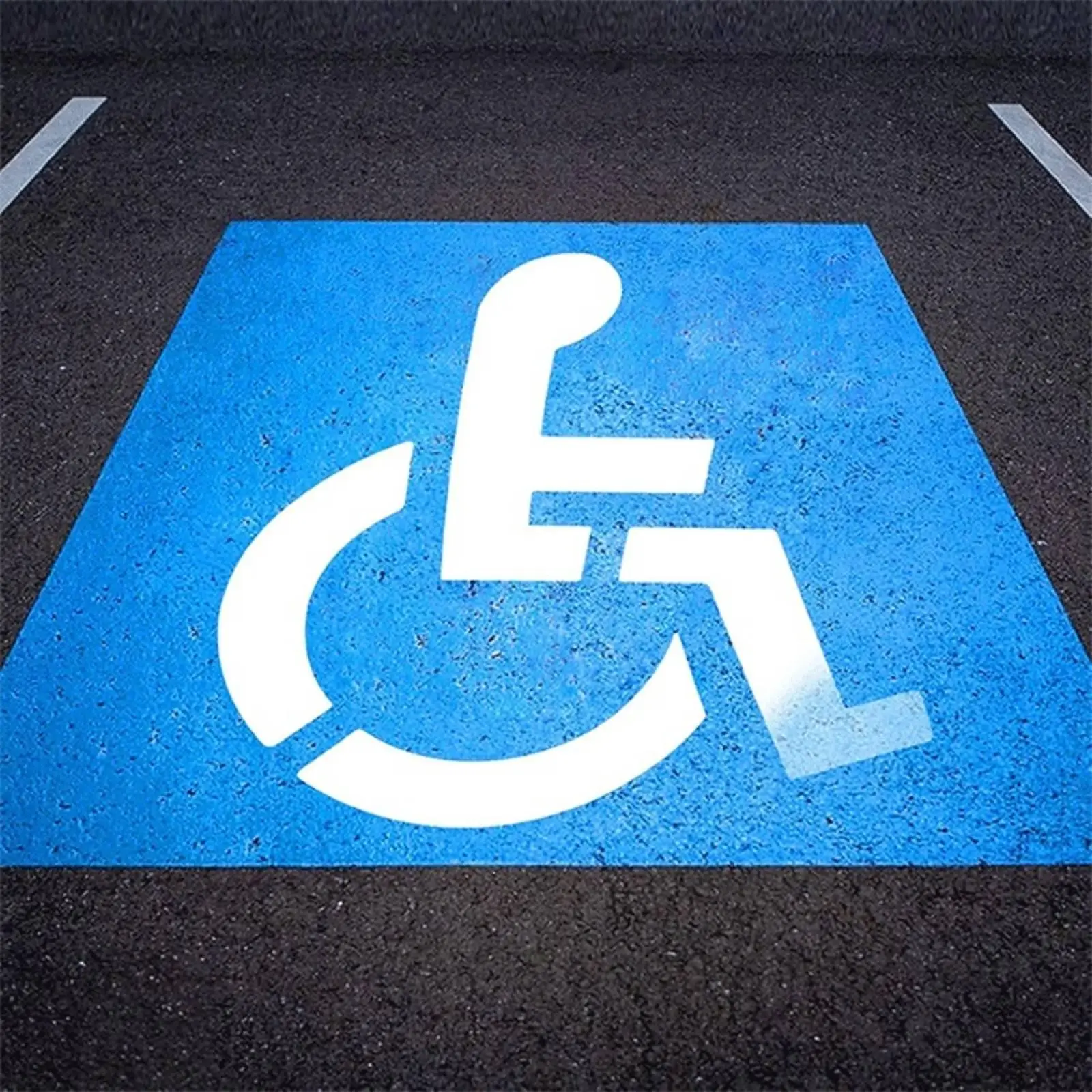 Weather Resistant Parking Symbol Stencil for Accessible Spot Marking on Driveway Floor