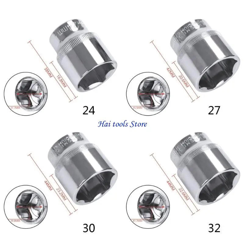 X37E Socket Head Inch Metric Socket Impact Wrench 8-36mm Adapter Converters