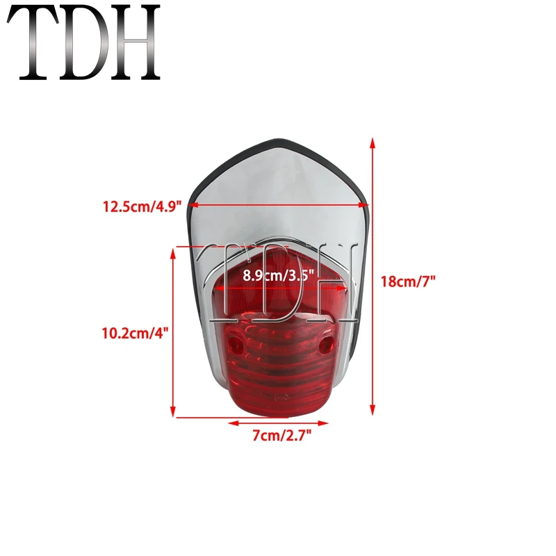 Tombstone Brake Tail Light for Harley Suzuki Chopper Cruiser Yamaha V-Star Honda VT GL  Kawasaki Vulcan 800/900/1500/1600/1700