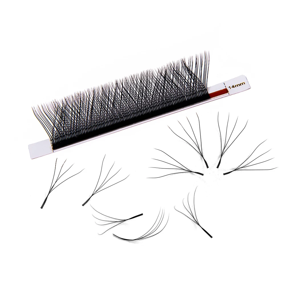 Artstar extensões de cílios em forma de w, fãs pré-fabricados, 3d 4d 5d 6d c cc d curvado, aparência natural, cílios postiços para melhorar a sobrancelha