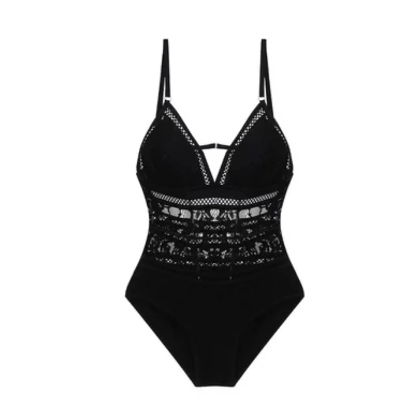 

2024 Women's Embroidered Cutout One-piece Sexy Swimsuit