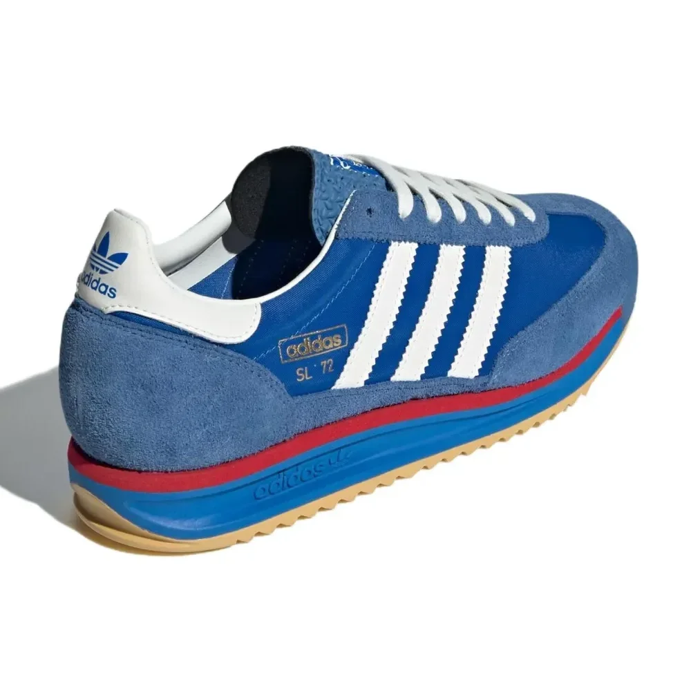 Zapatillas Adidas SL 72 RS de suela fina para hombre y mujer, zapatos informales ligeros y cómodos para invierno, zapatillas clásicas Retro, azul y blanco