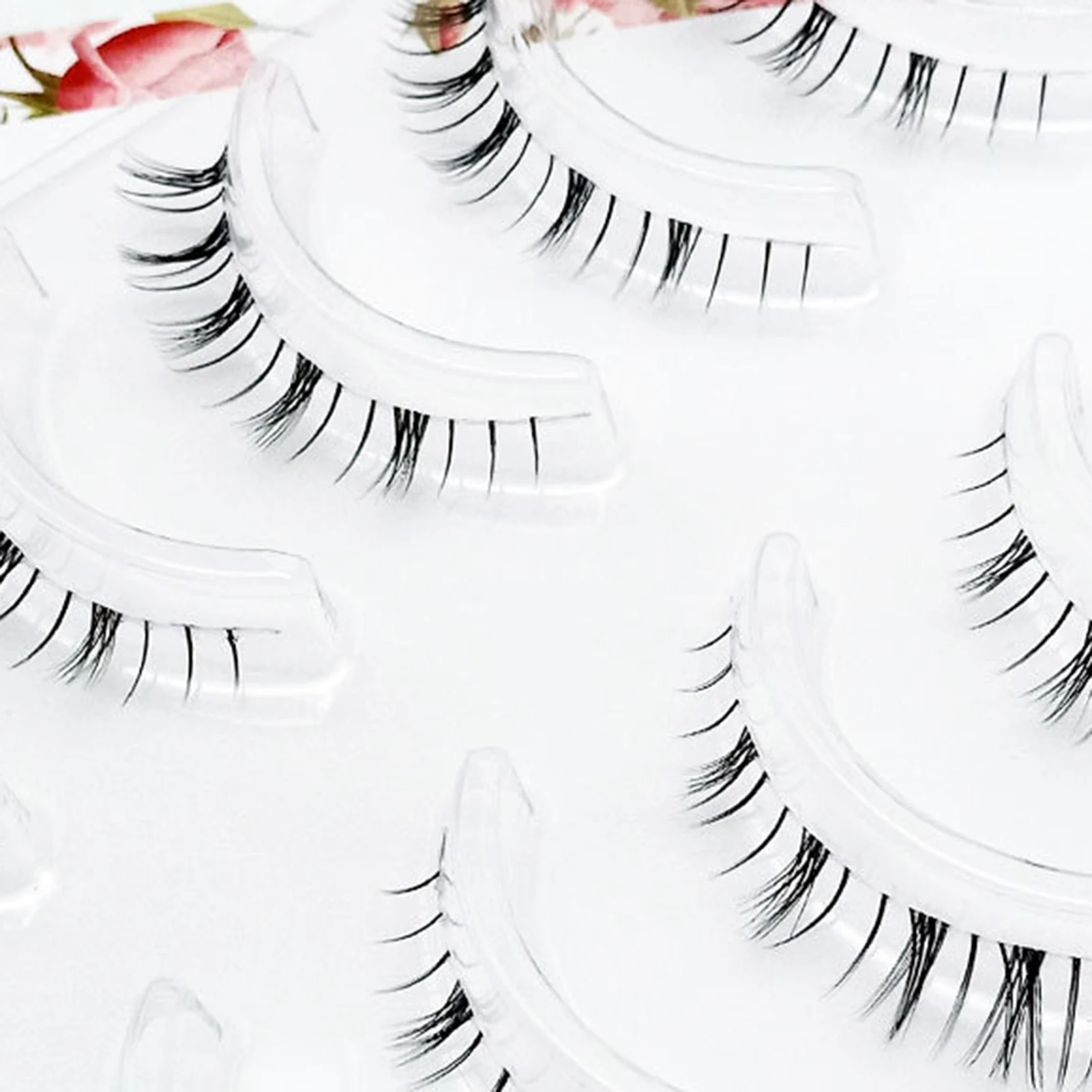 5 أزواج من الرموش الصناعية السفلية، شرائط كاملة، مظهر طبيعي، شريط شفاف تحت الرموش للمكياج اليومي بنفسك #4