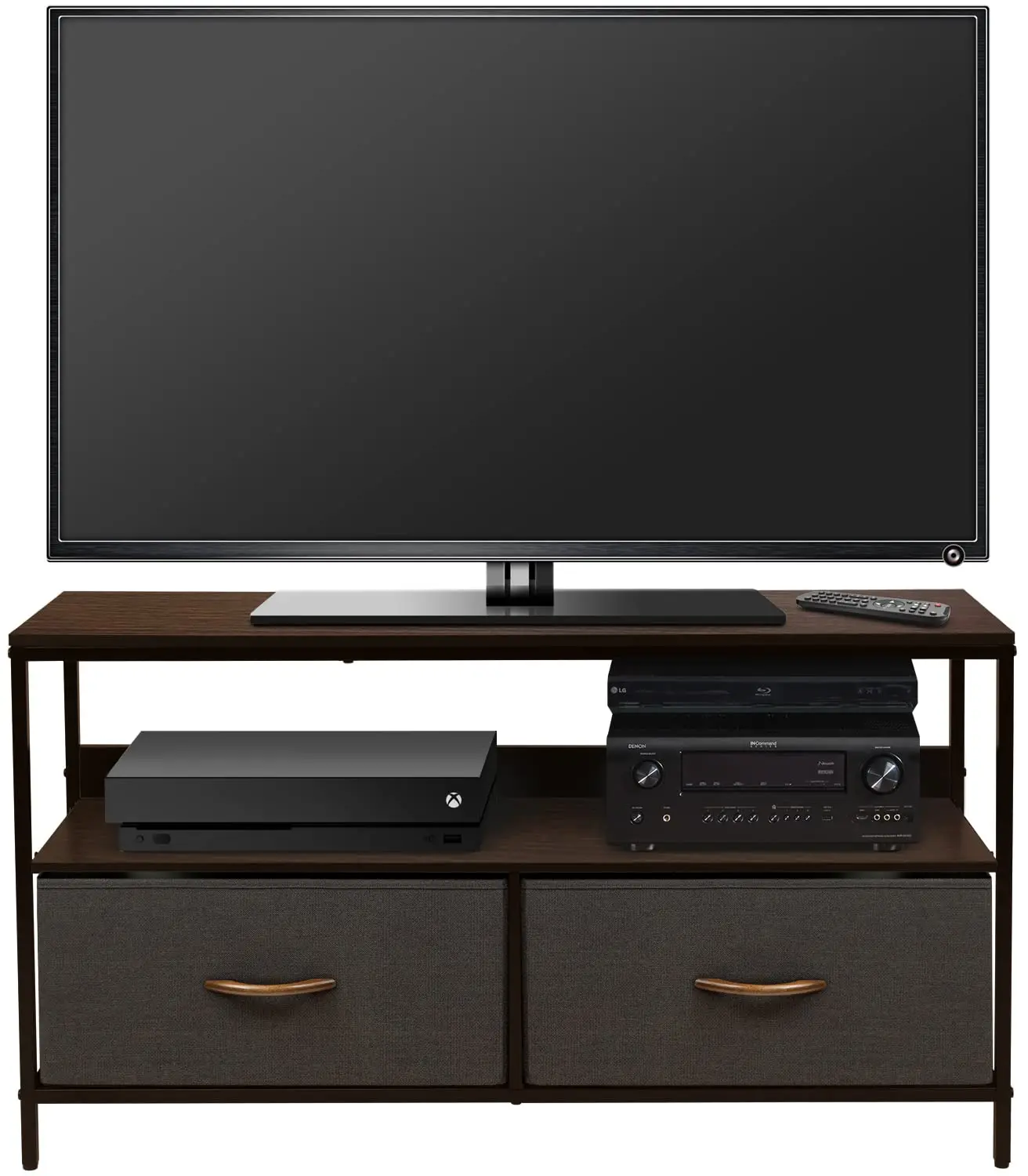 TV Stand Dresser with 2 Drawers & Storage, Television Riser Chest for Bedroom Living Room Closet Dorm, Customized