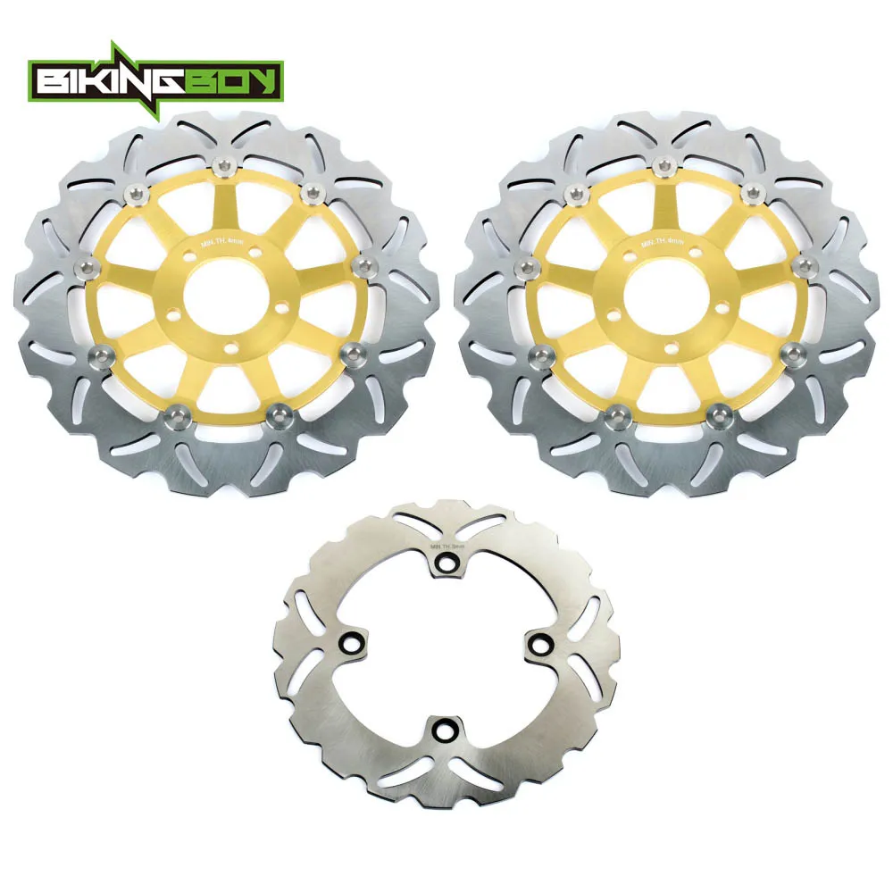 BIKINGBOY Front Rear Brake Discs Rotors Disks For Ninja ZX6R 98-01 ZX9R 1998 99 Z 750 2004-2006 Z750 S K5 K6 Z 1000 03 04 05 06