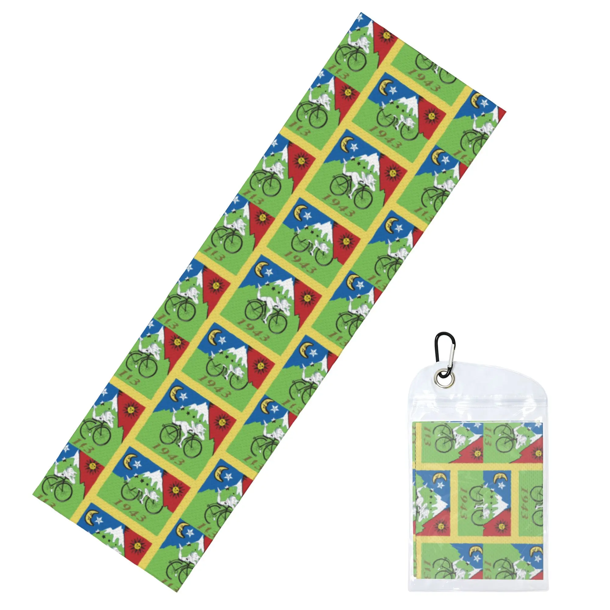 Cold Exercise Towel LSD Bicycle Day Albert Hofmann Beach Sports Yoga Swimming Camping Towel Refreshing Sports Scarf Face Towels
