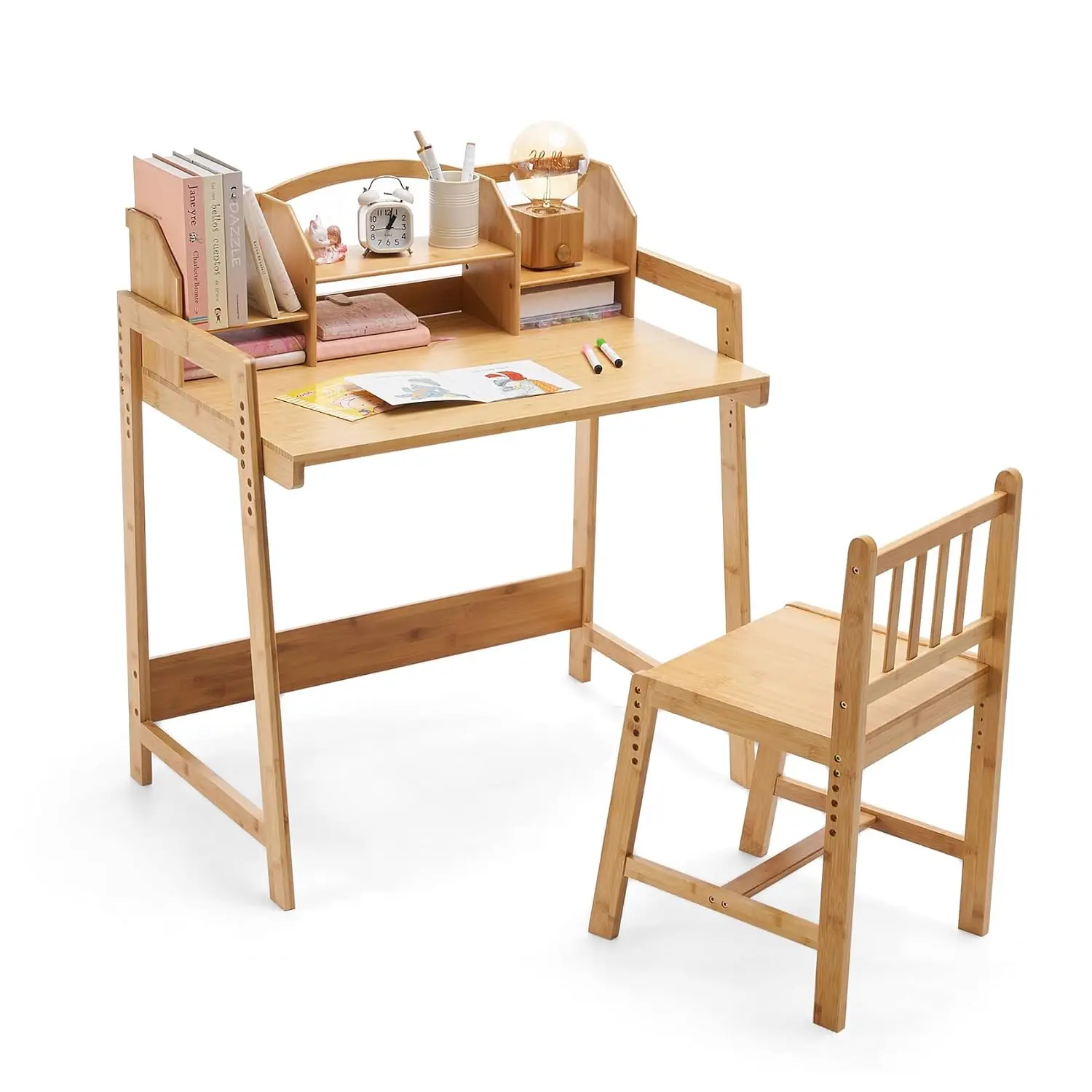 

Kid Desk and Chair Set - Durable Kids Desk with Chair - Modern Kids Study Desk and Chair Set - Ideal for Homework and Art Projec