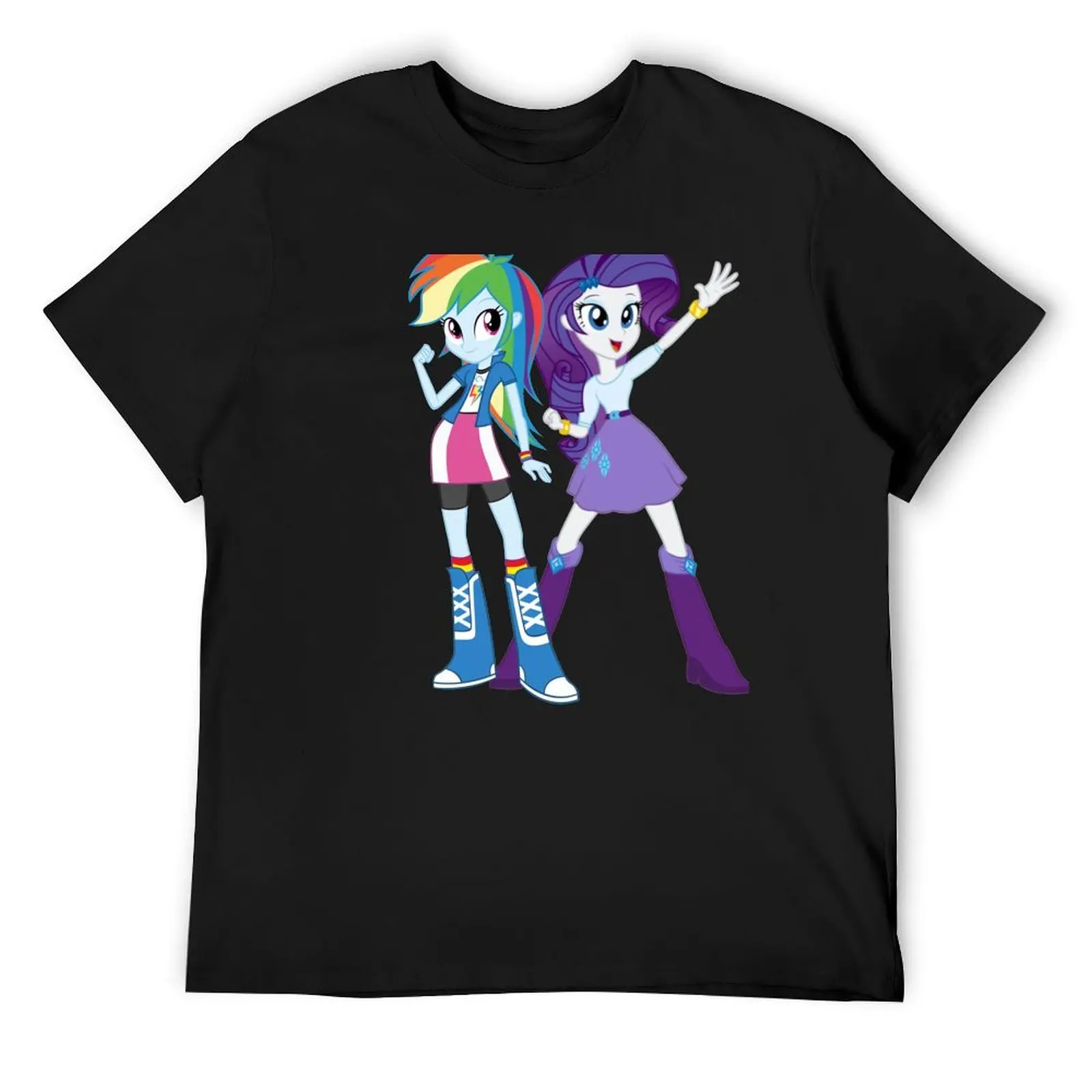 Rainbow Dash and Rarity T-Shirt baggy shirts customs vintage graphic tee boys whites plain t shirts men