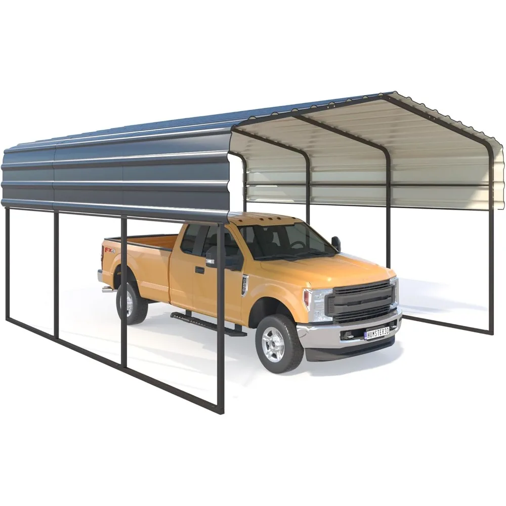 10'x15'  Carport,Purpose Shade Galvanized Steel Roof, Upgraded Extra Large Garage Car, Boats and Tractors, Car Shelter and Shade