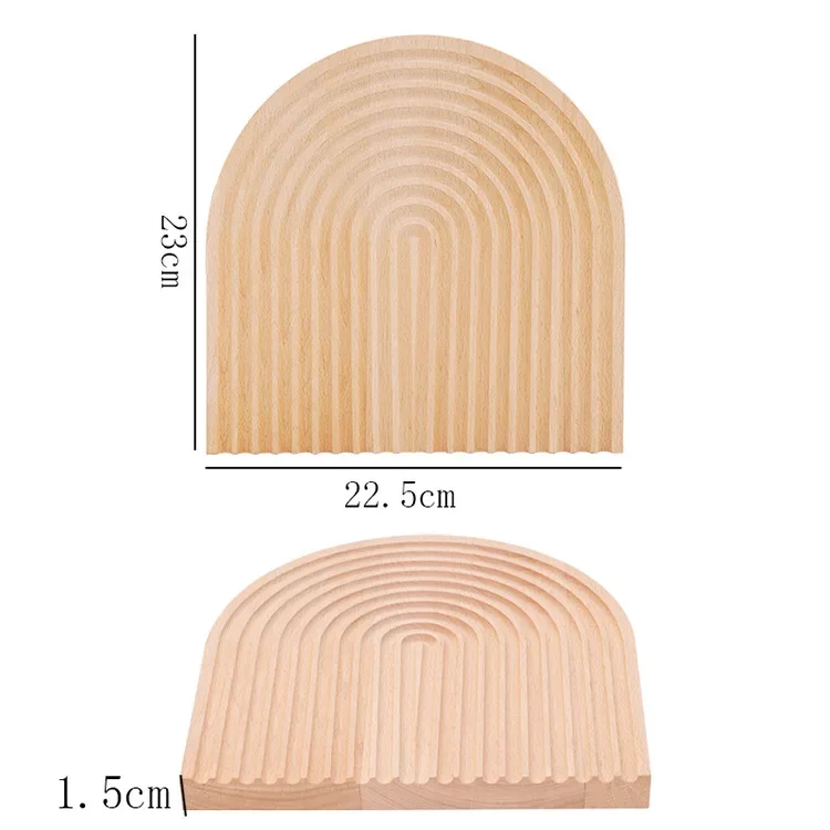 Water Corrugated Solid Wood Tray Home Wood Ambiance Beech Aromatherapy Storage Tray Afternoon Tea Coffee Tray