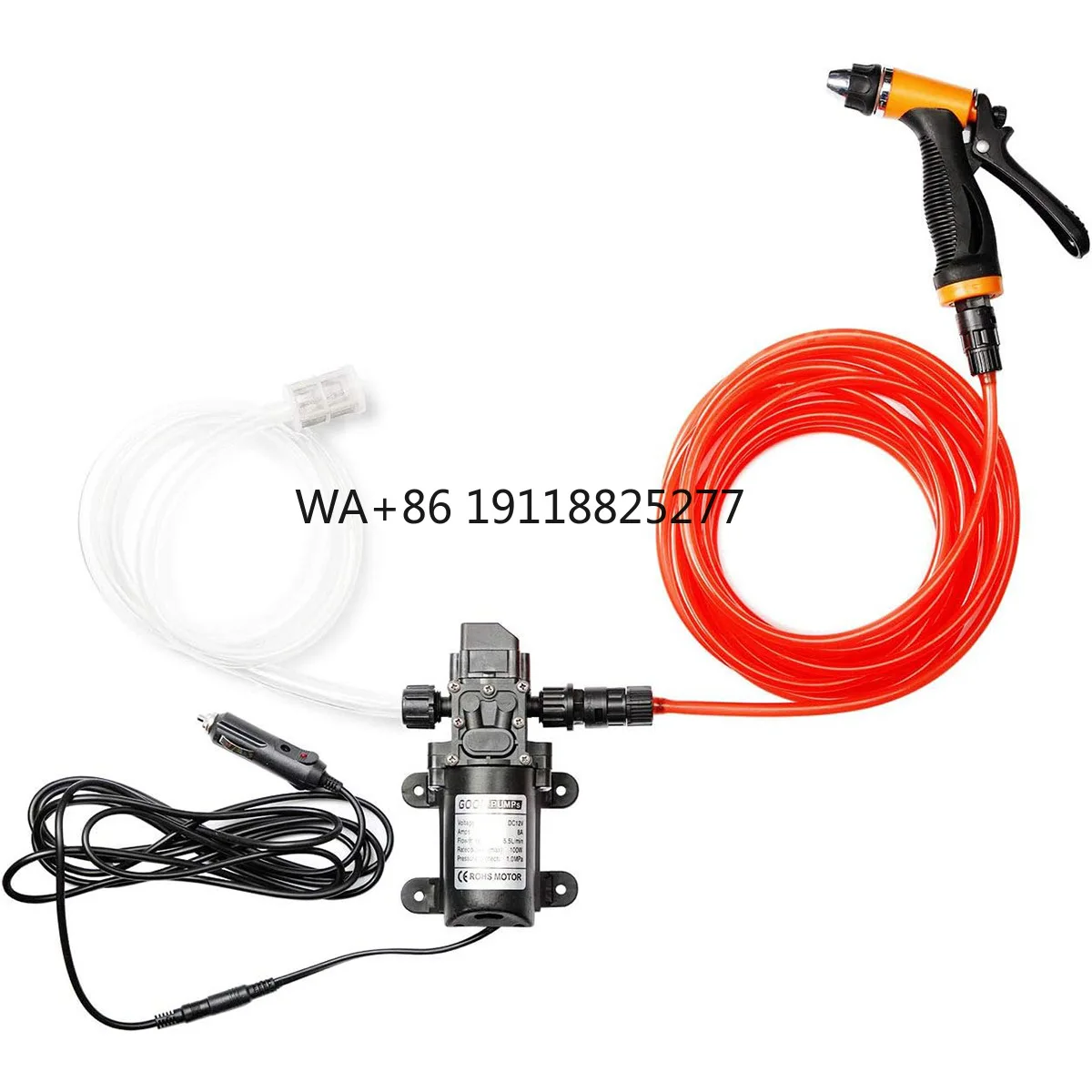 

12V Smart Electric Pressure Washer Pump High Productivity 160 PSI Powerful Cleaning Kit for Agricultural Sprayers