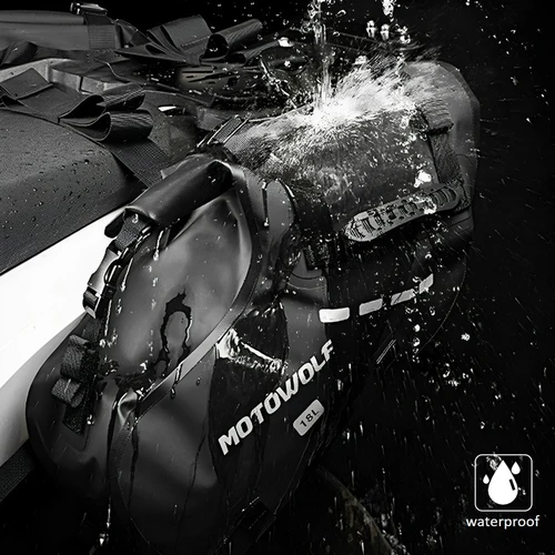 Imagen 2 del producto Bolsa lateral para motocicleta, bolsa de equipaje de viaje impermeable, alforjas universales para Honda Rebel CMX300 500, Kawasaki KLR650 para Yamaha