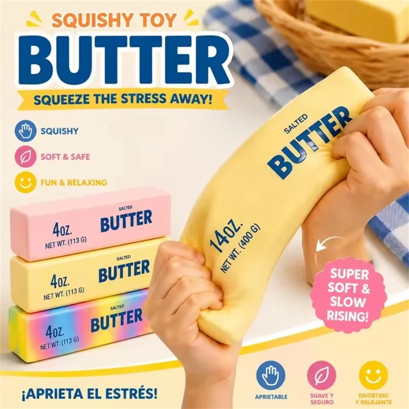バターチーズスティックスクイッシーおもちゃ1個、ストレス解消 - Party Games Adults Funny のレビューと価格
