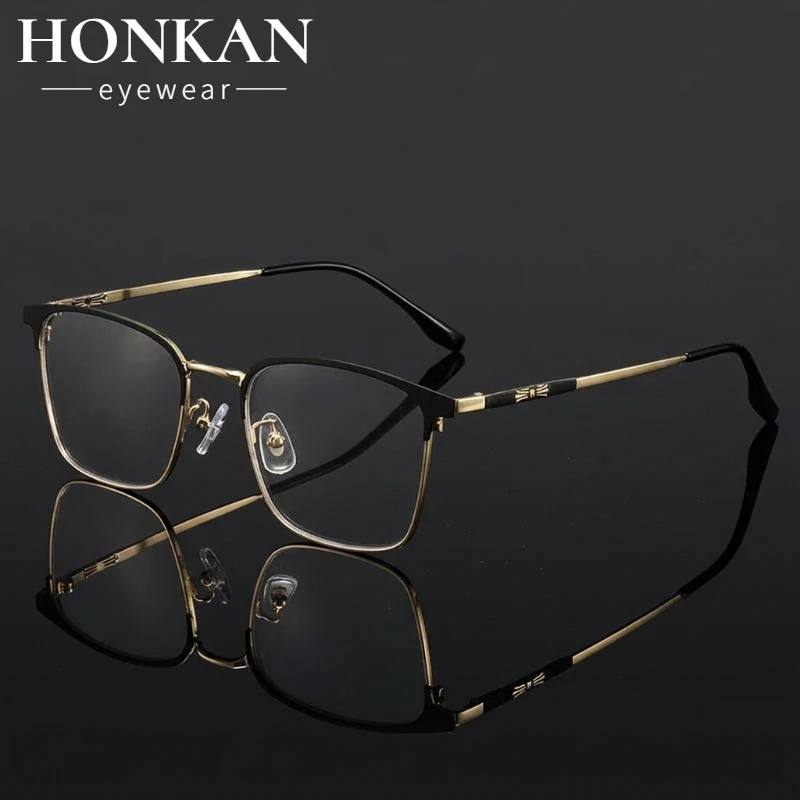 Ultralight Titanium Alloy Optical Glasses Men's Business Spectacle Square Frame Glasses Prescription Eyewear Male Eyeglasses