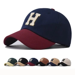 Baseball Cap Plus-size Snapback Hat  Cap Letter H Sun hat Spring Autumn baseball cap Sport cap