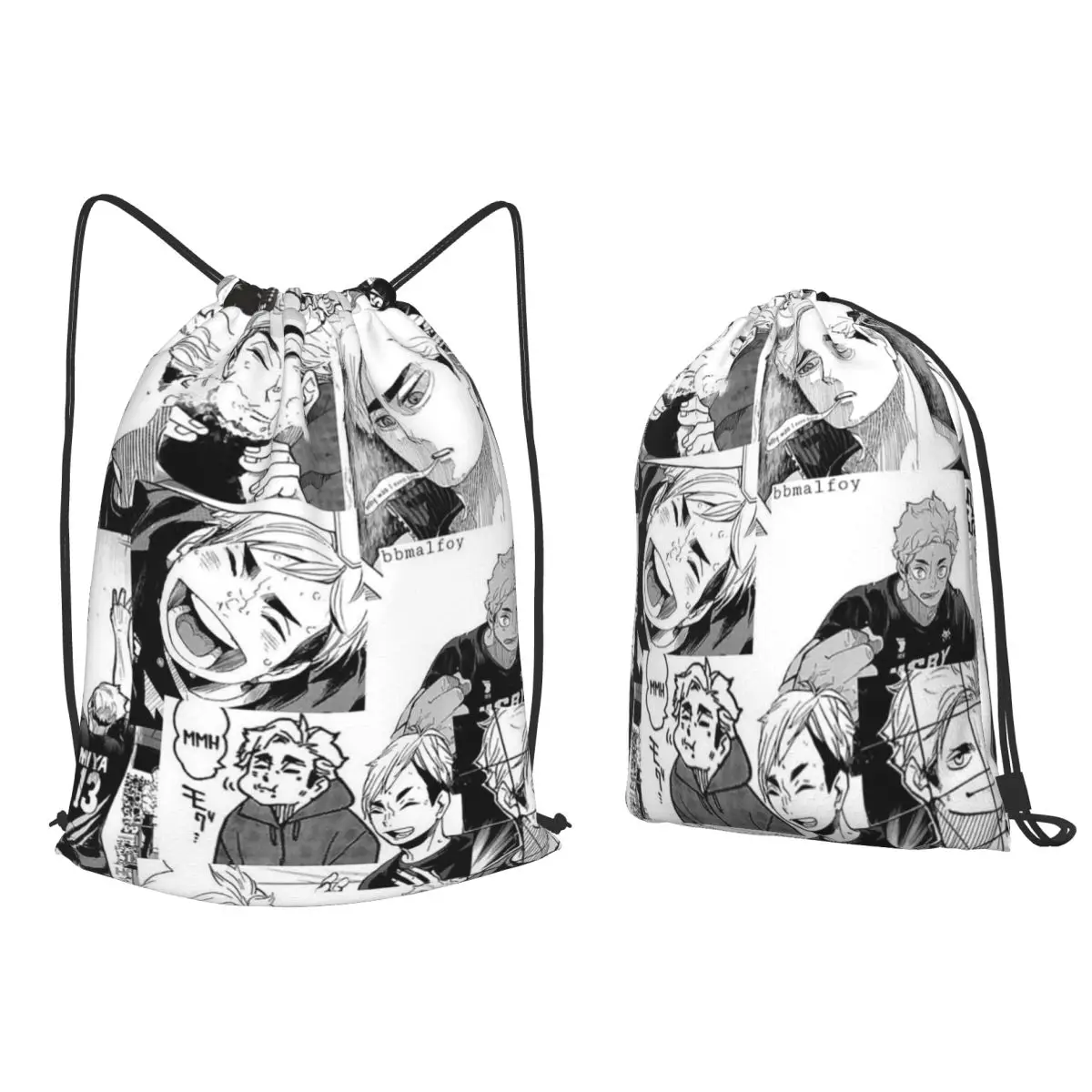 Haikyuu Anime Sakusa Kiyoomi And Atsumu Manga Backpacks Portable Drawstring Bags Sundries Bag Book Bags for Man Woman School