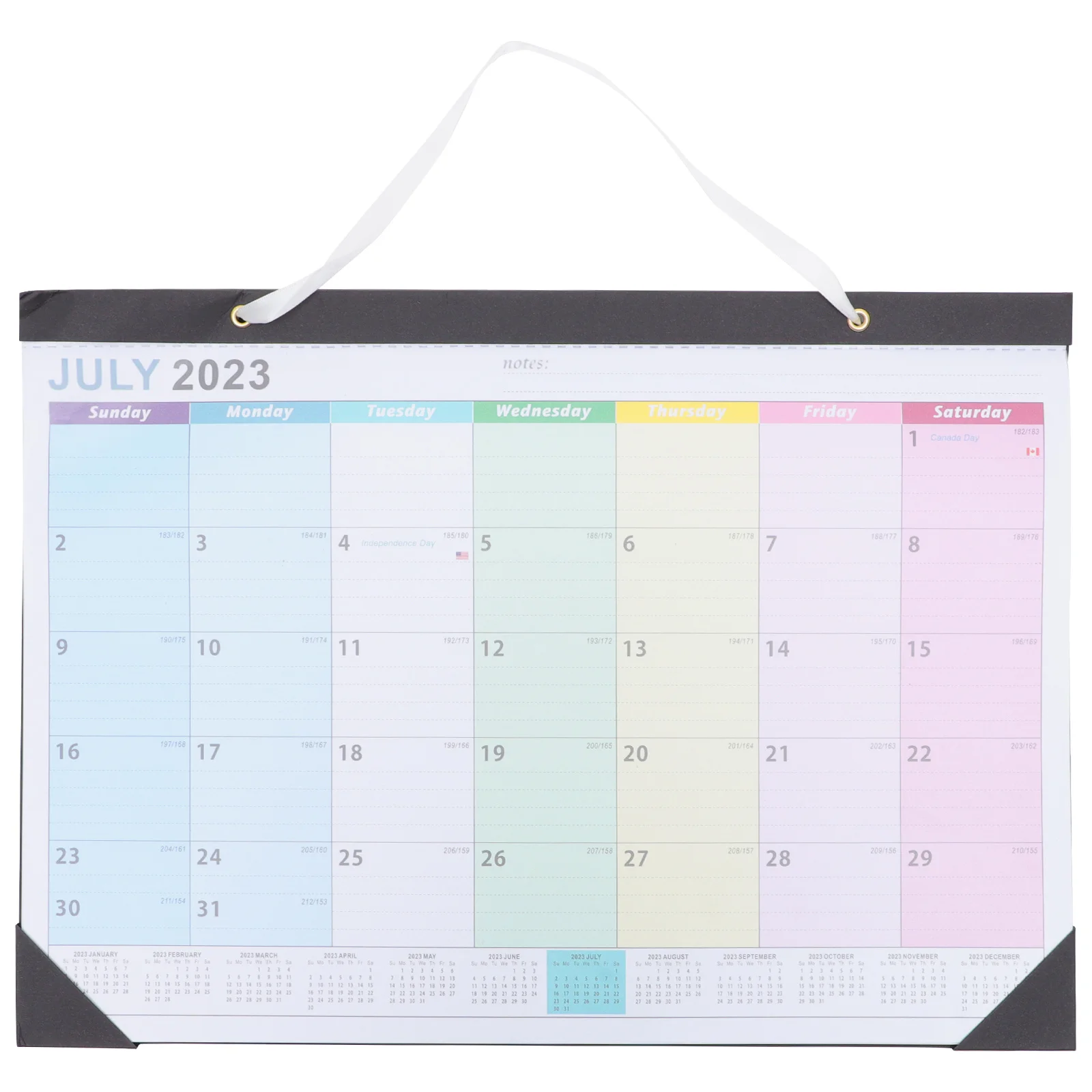 تقويم العد التنازلي 2023-2024 جدار إنجليزي شهري للمنزل والمكتب طباعة واضحة ملاحظة تخطيط موعد قوي