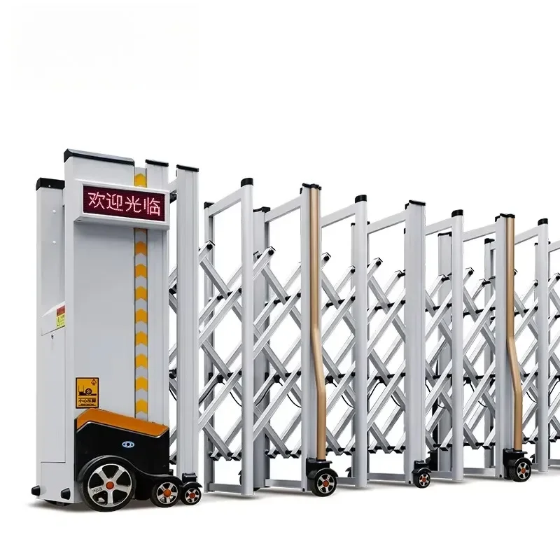 Modern Automatic Remote Control Aluminum Alloy Fence Gate New Electric Sliding Retractable Swing Style for Modern House