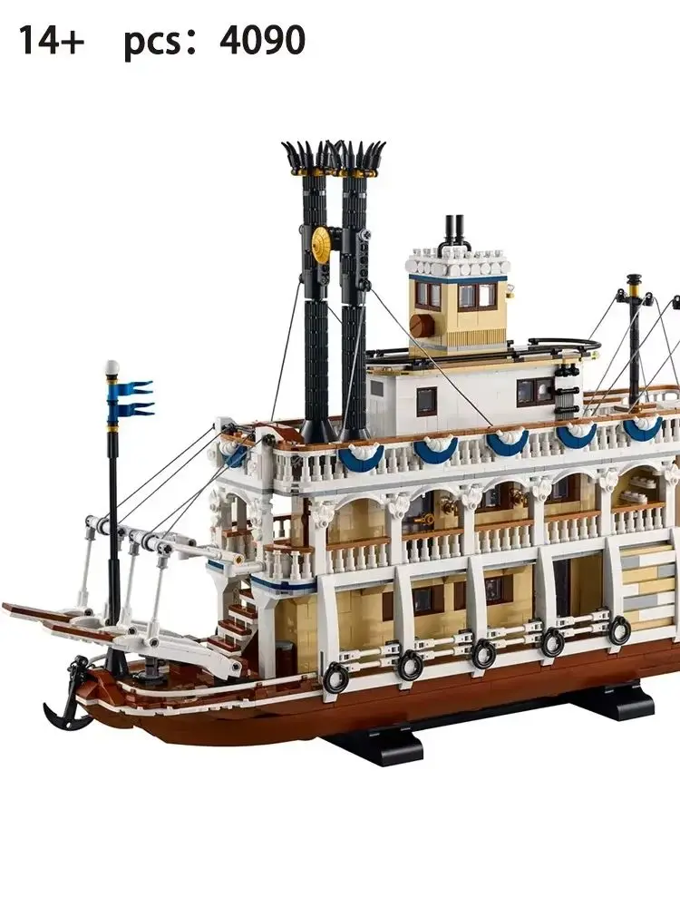 De nieuwe en meest creatieve rivierbootset, modelbouwstenen, bootstenen speelgoed, verjaardagscadeaus voor mannen en vrouwen, volwassenen - afbeelding 2