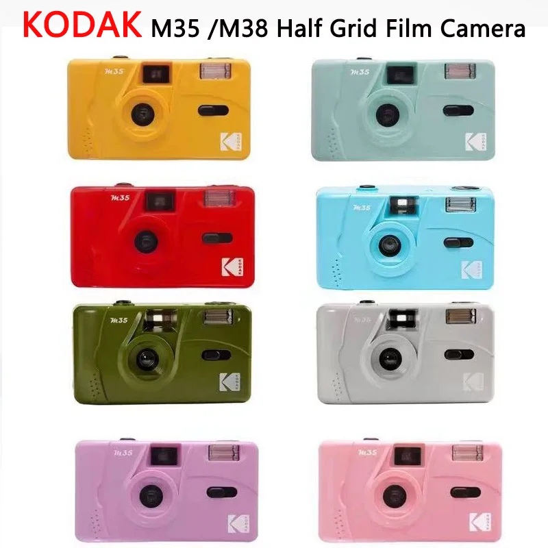 Original Kodak Film 35mm Camera M35 Manual Reusable with Flash Wind and Rewind Non-Disposable Retro Roll Cameras Mini Gift