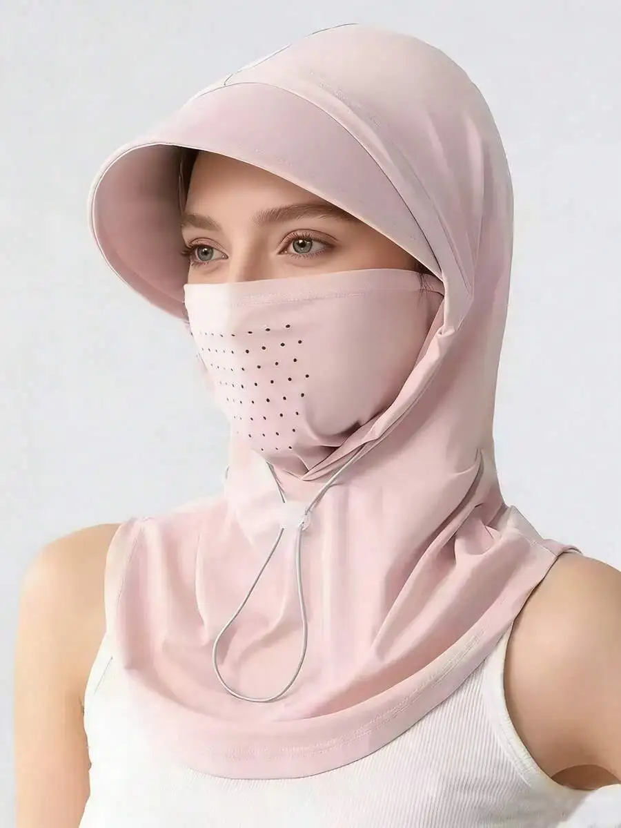

Unisex Sun Protection Face Mask Hat With Visor Breathable Neck Gaiter For Outdoor Cycling Beach Travel