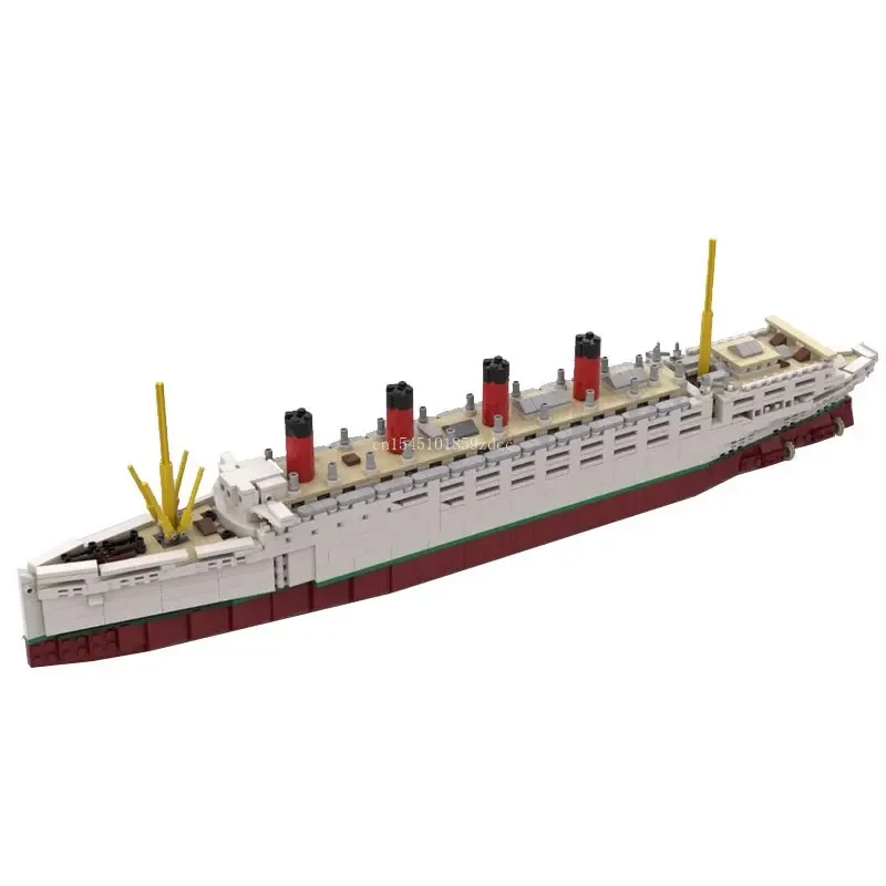 MOC BRITANNIC Lusitania Mauritania Large Cruise Ship Model Building Blocks Military Ship Assemble Constructor Bricks Toys Gifts