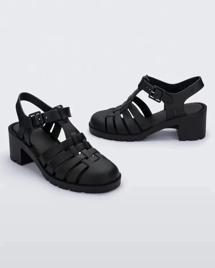 Sandalias romanas gruesas vintage para mujer, sandalias informales elegantes