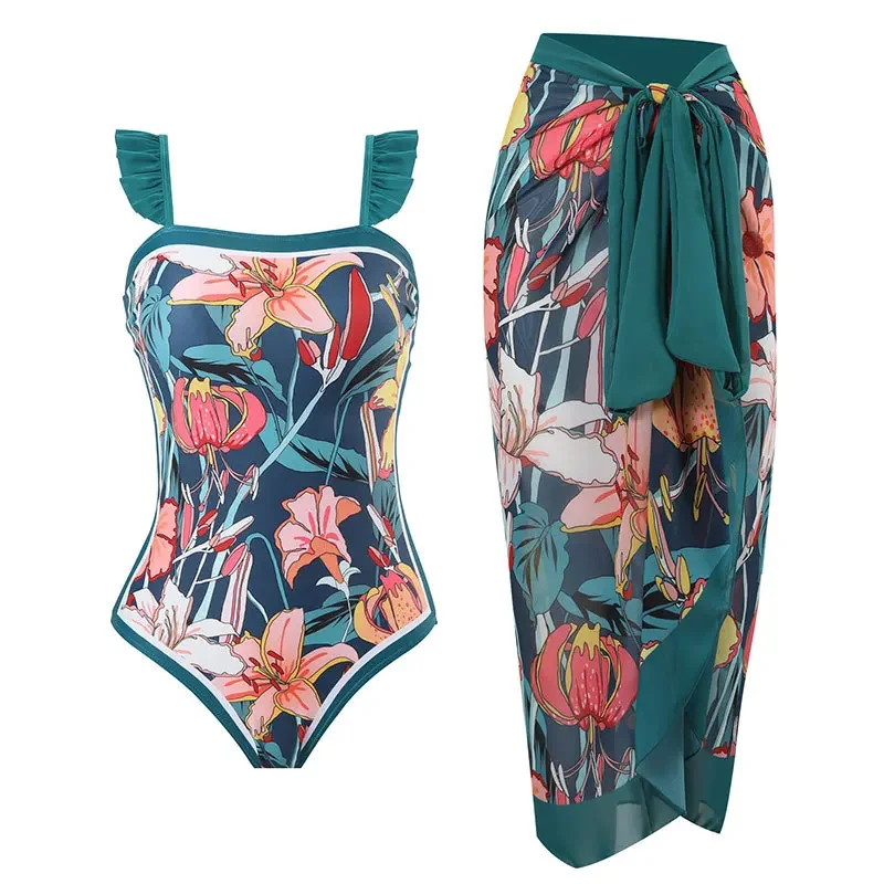 

Chiffon Beach Skirt for Women, Retro Covering Belly, Slim Swimwear, New, 1 Pc