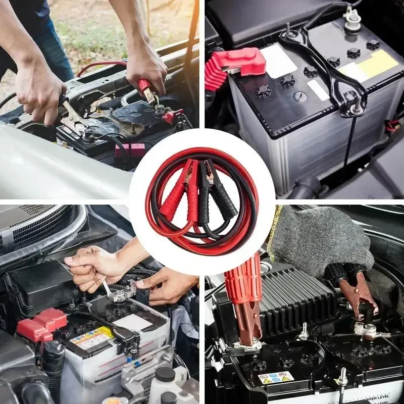 بطارية السيارات كابلات الطائر الثقيلة 4M 2000A كابلات معززة للسيارات شاحنة SUV الإيجابية والسلبية Firewire الانتقال كابل البدء #3