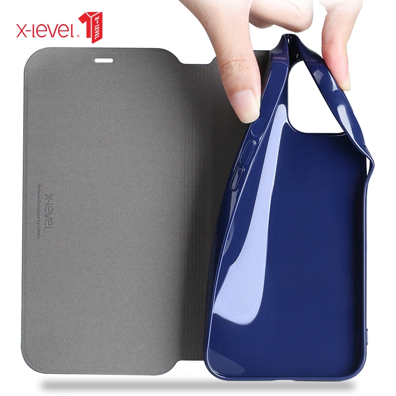 For iPhone 14 Pro Max Case Flip Leather + TPU Protective Back Stand Cover For iPhone 14 Pro Max funda X-Level
