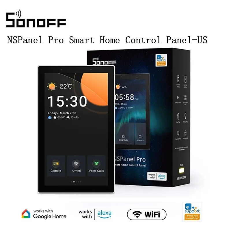 Новая панель управления умным домом SONOFF NSPanel Pro 120, сенсорный экран, шлюз Zigbee3.0, голосовое управление через Alexa Google Matter ewlink