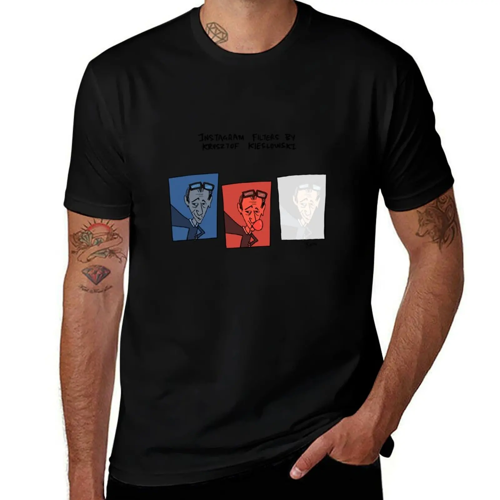 

Instagram Filters by Krysztof Kieslowski T-Shirt Active Sports Short Sleeve Cotton Shirt