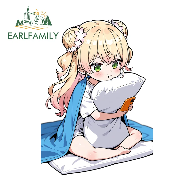EARLFAMILY Momosuzu Nene Car Stickers Amusing Eye-Catching Computer Cooler Decal Occlusion Scratch Waterproof Graffiti Sticker