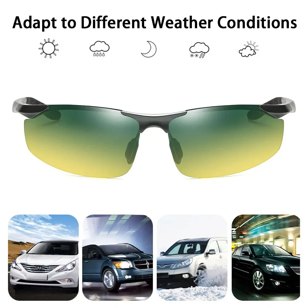 남성 여성을위한 GUZTAG 낚시 스포츠 선글라스 편광 된 UV400 야외 선글라스 광변색 야간 투시경 안경 G2173