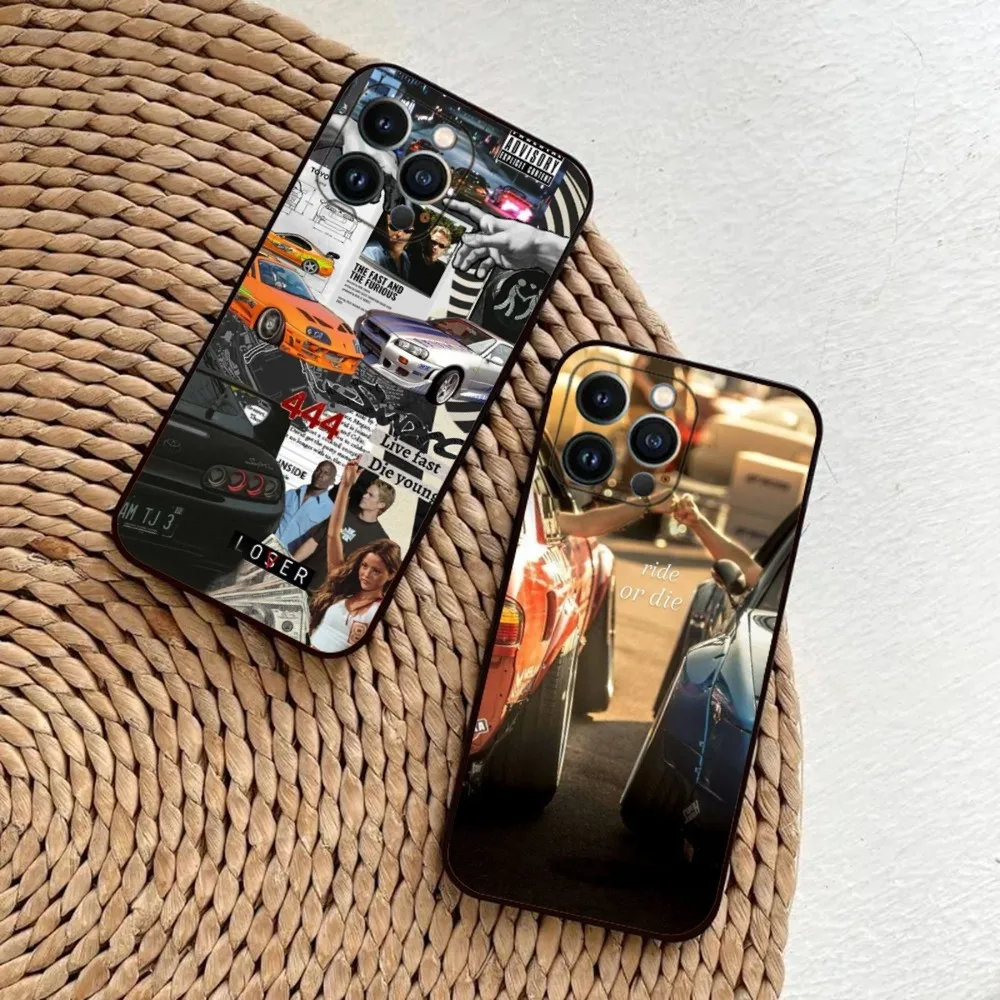 F-Fast And F-Furious Phone Case For iPhone 15,14,13,12,11,Plus,Pro Max,XS,X,XR,SE,Mini,8,7 Soft Silicone Black Cover