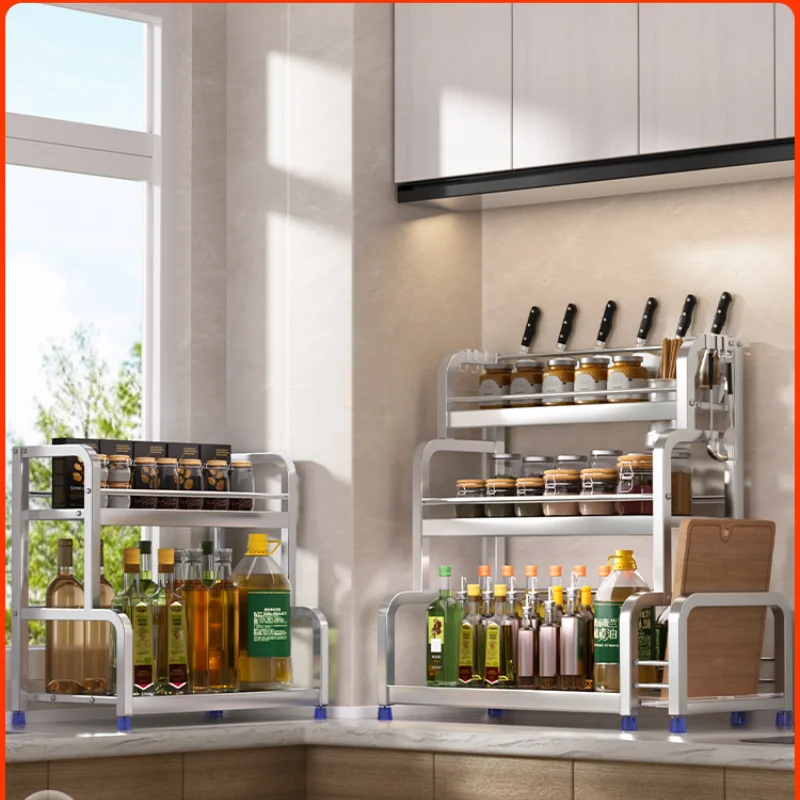 Stainless Steel Seasoning Product Storage Rack Kitchen