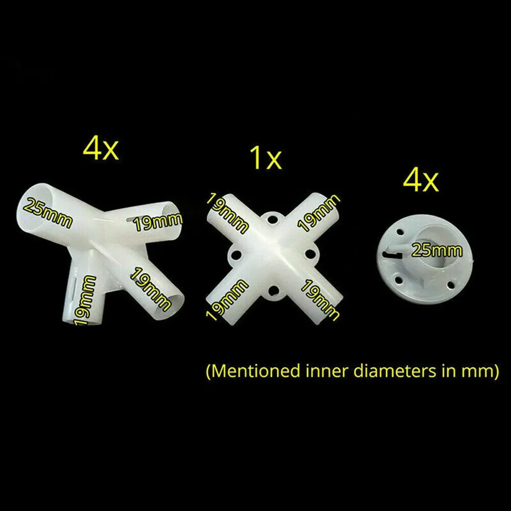 9pcs Plastic Corner Feet Roof Center Connectors Compatible With 3x3m Gazebo Tent Connector Accessories Spare Parts Set